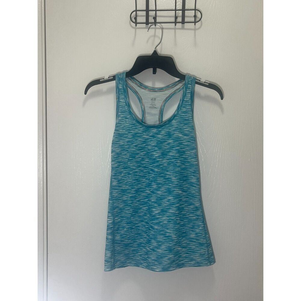 H&M Sport Women's Teal Space Dye Racerback Tank